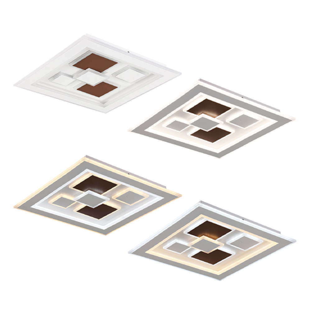 Світильник LED smart OXFORD з пультом 110Вт 3000-6000K 8000Lm Квадратний Коричневий 220435